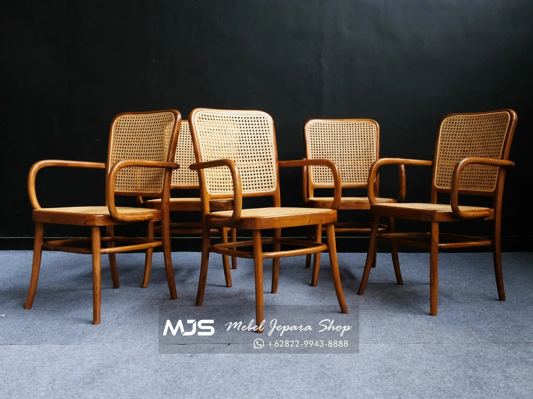 Kursi makan cafe jati rotan terbaik